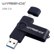 New WANSENDA USB Flash Drive Usb 3.0 OTG Pen Drive 32GB Flash Disk 16GB 64GB 128GB 256GB Pendrive 2 in 1 Micro USB Stick 2024 - buy cheap