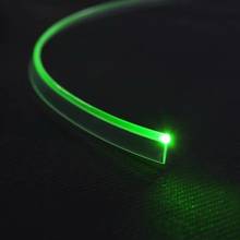 Soft Dia.3mm clear T-type Skirt Side Glow Fiber Optic Cable light w/side ribbon Interior PMMA Car Flexible mounting Decor RGB 2024 - buy cheap