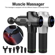 Pistola de masaje muscular eléctrico, masajeador de tejido profundo, terapia para hacer ejercicio, alivio del dolor muscular, relajación corporal, 1200-3300r/min 2024 - compra barato