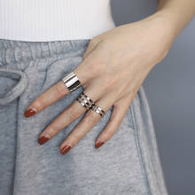 Комплект из 3 предметов в стиле «панк» золотые кольца женские стек Обычный набор колец палец кольца Пара Набор для Для женщин рок ювелирные изделия оптом Необычные 2024 - купить недорого