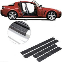 Adesivos de fibra de carbono anti-arranhão, 4 unidades, para soleira universal auto porta adesivos decalques acessórios do carro 2024 - compre barato