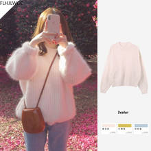 2020 Autumn Winter Christmas New Year Casual Loose Casual White Knitted Pullovers Sweaters 2024 - buy cheap