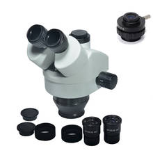 Hayear-Cabezal de microscopio estéreo Trinocular Focal 7X-45X, WF10X/20 ocular, SZM CTV 1/3 CCD, montaje en C para soldadura de Reapir PCB 2024 - compra barato