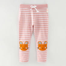 Calças leggings bordadas para bebês meninas, calças justas de algodão 100% spandex para crianças, calças elásticas para meninas, roupas de bebê 2024 - compre barato