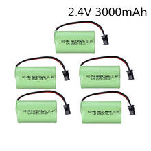 2.4v 3000mah NiMH Bateria Para brinquedos de Rc Carro Tanques de Trens Barco Robô Arma Ni-MH AA 3000mah 2.4v Bateria Recarregável 2024 - compre barato