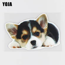 YOJA 17.7×11.8CM Cute Dog Car Body Decoration Cartoon Stickers Window Bumper Decor Accessories 19B-0032 2024 - buy cheap