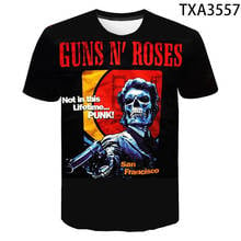 T Shirt Guns N Roses Boy Girl Kids 3D Printed T-shirt Men Women Children Cool Tops Tee Music Hip Hop Fashion Casual  Streetwear 2024 - buy cheap