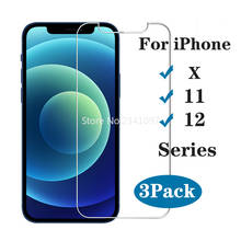 3Pcs Protective Glass on For IPhone 11Pro XR X XS MAX Smartphone ScreenProtector for IPhone 12 Pro Max Iphone12 11promax SE Film 2024 - buy cheap