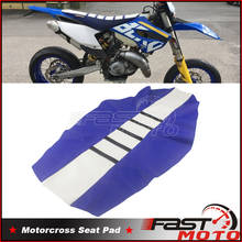 Funda de asiento de Motocross Dirt Bike, cojín para YZF WR CRF SX EXC KXF TC FC TE FE 125 150 200 250 300 350 450 500 525, azul y blanco 2024 - compra barato