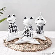 Beautiful frog craft statue, animal decoration artwork, home office restaurant table decoration gift 2024 - buy cheap