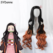 Anime Demon Slayer: Kimetsu no Yaiba Wigs Cosplay Costume Kamado Nezuko Wigs Kamado Tanjirou Synthetic Hair Wigs Girls Boys Wig 2024 - buy cheap