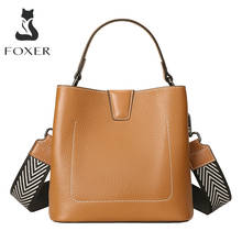 FOXER Classical Winter Totes Genuine Leather Crossbody Shoulder Bags Women Handbags Lady Messenger Purse Girl's Chic Handle Bag 2024 - buy cheap