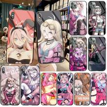 Danganronpa miu iruma черный ТПУ мягкий чехол для телефона закаленное стекло для iPhone 11 Pro XR XS MAX 8X7 6S 6 Plus SE 2020 чехол 2024 - купить недорого