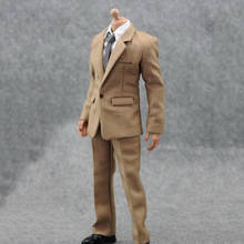 Traje masculino a escala 1/6, ropa Formal para niño, traje delgado para figuras de acción de 12 ", cuerpo de muñeca de juguete 2024 - compra barato