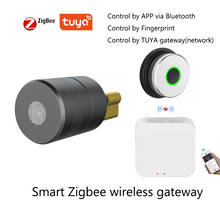 Умный Замок TUYA для шлюза Zigbee с функцией управления телефоном, корпус из нержавеющей стали, сканер отпечатка пальца, Wi-Fi, Bluetooth, клавиатура, биометрический смарт-замок 2024 - купить недорого