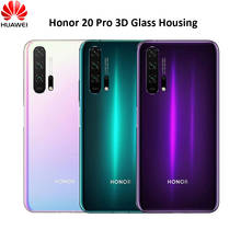 Peça de reparo para huawei honor 20 pro, capa traseira de vidro 3d para telefone celular, tampa de bateria, porta real, capa de substituição, painel shell 2024 - compre barato