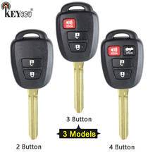 KEYECU-carcasa de llave a distancia de coche, carcasa de repuesto para Toyota RAV4 Prius C, 2/3/4 botones, HYQ12BDM, HYQ12BEL, TOY43 2024 - compra barato