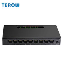 Conmutador POE de 9 puertos, conmutador Ethernet rápido de 100Mbps para IP POE CCTV, 8 unidades de cámaras de 500 píxeles, 52V, 1.25A 2024 - compra barato