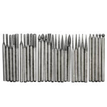 30Pcs 3mm Diamond Point Burr Bits Head for Dremel Accessories Shank Grinding Needle Carving Polishing Mounted Mini Drill Tool 2024 - buy cheap