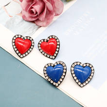 Heart Earrings Rhinestone Cute Temperament Retro Party Wedding Brincos Statement Accessories Party Jewelry 2024 - buy cheap