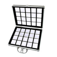 Aluminium Alloy Box - Gem Jar Foam Insert Tray Jewelry Display Organizer Gemstones Beads Storage Case 2024 - buy cheap