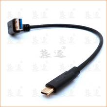 Enchufe chapado en oro de 25CM USB3.1 tipo C A USB 3,0 tipo A, Cable adaptador macho A macho de ángulo izquierdo y derecho de 90 grados, 0,25 m/25cm 2024 - compra barato