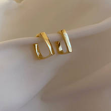 New Gold Color Metal Irregular Geometric Square Stud Earrings Trendy for Women Girls party Jewelery gifts Wholesale 2024 - buy cheap