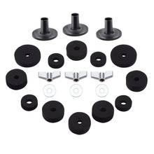 21Pcs Drum Felt Pads Butterfly Nuts Gaskets Sleeves Percussion Accessories Set 2024 - buy cheap