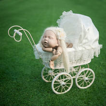 Newborn Photography Trolley Car Props Baby Girl Photo Shoot Posing Studio Cradle Basket Props Infant bebe fotografia Accessories 2024 - buy cheap