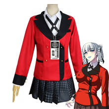 Disfraz de Anime Kakegurui para mujer, traje de Jabami Yumeko/momoami Kirari / Yumemite Yumemi, uniforme escolar, pelucas 2024 - compra barato