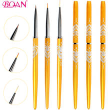 BQAN 5/7/9mm Nail Brush Gold Handle Nail Art Brush Liner Brush Pigment Painting Drawing Brush Nail Arts 3D Flower Pen Tools 2024 - buy cheap