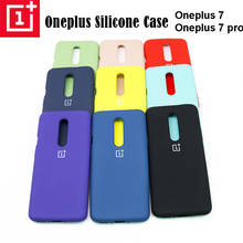 Funda Original de silicona líquida para Oneplus 7 pro, carcasa suave de moda para OnePlus 7, oneplus 7pro, cubierta protectora 1 + Seven 2024 - compra barato