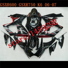 Carenagens ABS para GSXR600 06 07 GSX-R600 GSX-R750 GSXR750 para SUZUKI 2006 2007 GSXR 600 preto 750 06-07 K6 K7 carenagem kits 2024 - compre barato