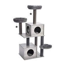 Cat'S Tree Tower Cats Play Tree Scratching Post Climbing Jumping Toy House Furniture Pet Ultimate Scratching Post 2024 - buy cheap