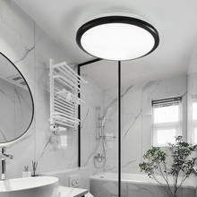 Zerouno-luz de teto led, luminária de teto impermeável redonda para banheiro, 30w, com sensor de movimento, cor preta brilhante 2024 - compre barato