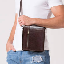 Cowhide Genuine Leather Male's Crossbody Bag Casual Business Leather Men's Messenger Bag Vintage Men Zipper Shoulder Bags 2024 - buy cheap