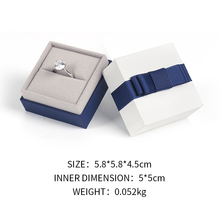 Bow-knot Wedding Diamond Ring Jewelry Storage Paper Box Women Bracelet Earring Pendent Jewellery Organizer For Engagement Gifts 2024 - buy cheap