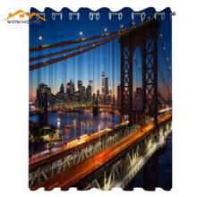 NYC Curtains Sunset at Brooklyn Bridge River Famous Touristic Attractions Large Modern Living Room Bedroom Window Drapes Dark 2024 - buy cheap