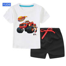 Fashion Baby Boys T Shirt Set Children T Shirts Blouses Kids Blazing Tops Cartoon Car Print Clothing Infants Costume Party Sets 2024 - buy cheap