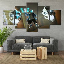 Lienzo HD impreso imágenes de pared ilustraciones 5 Panel Sans Undertale juego pintura decoración del hogar Modular póster para marco de sala de estar 2024 - compra barato