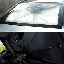 Универсальный солнцезащитный козырек для автомобиля, зонт с креплением на переднее стекло, накладка от солнца, тепловая ткань, защита для внутреннего стекла 2024 - купить недорого