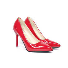 Zapatos de tacón alto para Mujer, calzado femenino de tacón alto, de punta estrecha Stiletto, color verde, rojo, café, de talla grande 45 44 3 2024 - compra barato