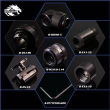 BYKSKI-enchufe G1/4 versión negra, accesorio de manguera, accesorio de tubo duro OD14mm, filtro, termómetro, accesorio giratorio, interruptor de agua 2024 - compra barato