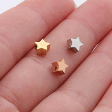 100% Stainless Steel Pentagram Bead Charm For Jewelry Making 1.8mm Hole Five-Pointed Star Bead Wholesale 30pcs 2024 - buy cheap