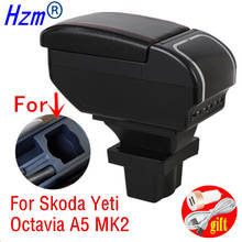 Armrest box For Skoda Yeti Octavia A5 MK2 2005-2012 Dual layer heighten central Store content storage box ashtray USB Charging 2024 - buy cheap