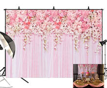 BEIPOTO Pink Flowers Backdrop Photography Background Wedding Background Floral baby shower birthday party Decor bridal shower 2024 - buy cheap