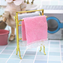 HIINST 1:12 /1:6 Dollhouse Miniature Scene Model Mini Towel Rack Pretend Play Toy Happy Life Mini decoration Accessory 2024 - buy cheap