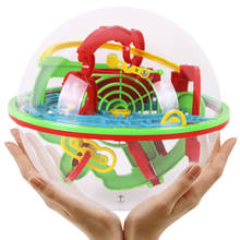 100 Challenging Levels Magic 3D Maze Ball Labyrinth Puzzle Game Globe Toys for Kids 2024 - buy cheap