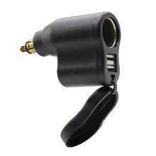 Dual USB Charger DIN Cigarette Lighter Socket For BMW Triumph Hella Motorcycle 2024 - buy cheap