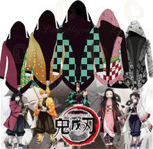 2020 New Demon Slayer Kimetsu No Yaiba Mens Kamado Tanjirou Cosplay Costumes Agatsuma Zenitsu Winter Trench Costumes 2024 - buy cheap